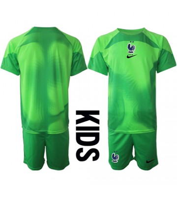 France Goalkeeper Replica Away Stadium Kit for Kids World Cup 2022 Short Sleeve (+ pants)